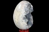 Crystal Filled Celestine (Celestite) Egg Geode - Large Crystals! #88297-2